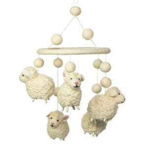 Handmade Felt Sheep Mobile