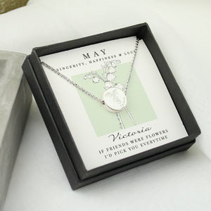 Personalised Birth Flower Necklace and Box