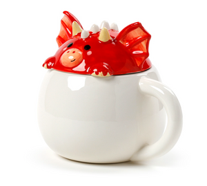 Welsh Dragon Peeping Lid Ceramic Mug